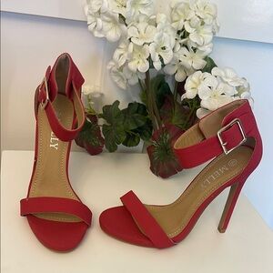 Red Women's Heeled Sandals